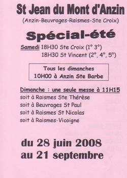 horaires messe